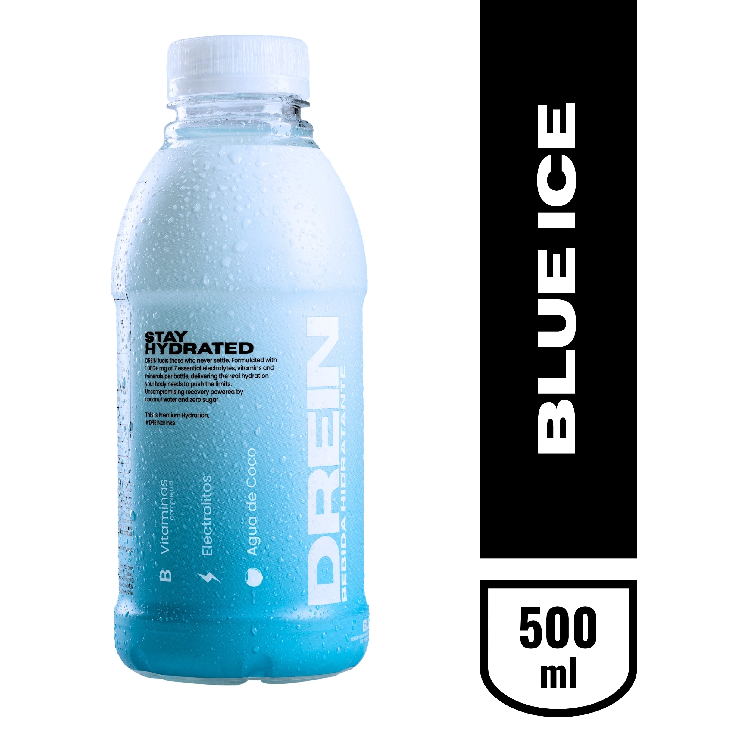DREIN - Pack 6 unidades Blue ICE Bebida Hidratante Vitaminas y Electrolitos 500ml