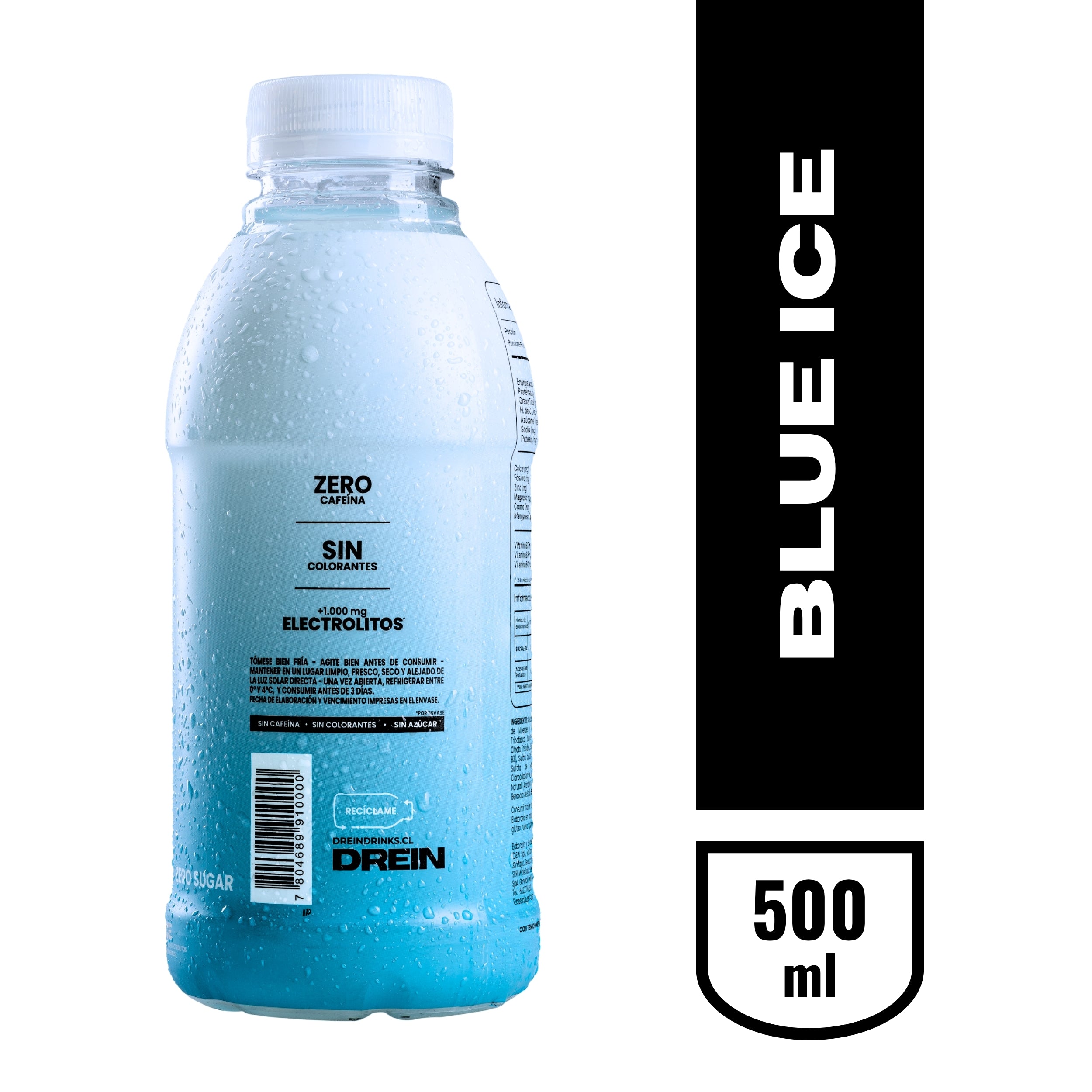 DREIN - Pack 6 unidades Blue ICE Bebida Hidratante Vitaminas y Electrolitos 500ml
